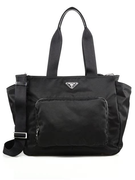 prada women's nylon diaper bag black|designer diaper bags on clearance.